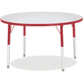 Activity Table 42 inch Round Gray Red