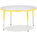Activity Table 42 inch Round Gray Yellow