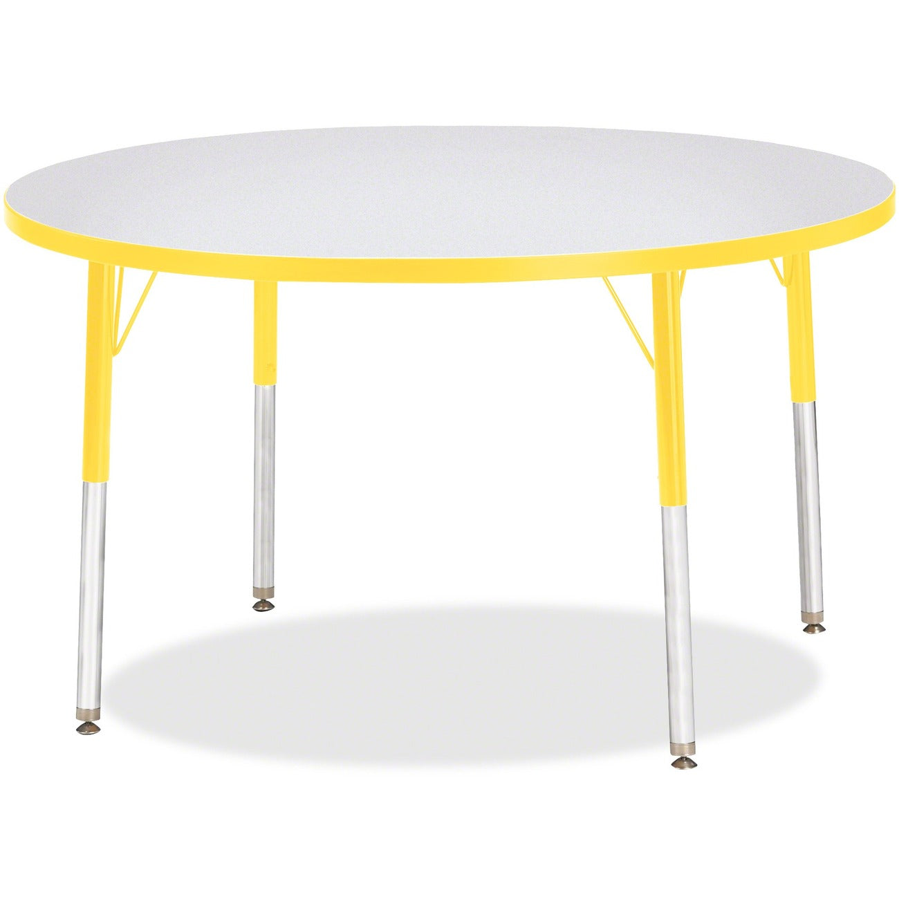 Activity Table 42 inch Round Gray Yellow