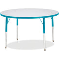 Activity Table 42 inch Round Gray Teal