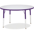 Activity Table 42 inch Round Gray Purple