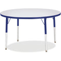 Activity Table 42 inch Round Gray Blue