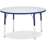 Jonti-Craft Berries Elementary Height Gray Top Color Edge Round Table