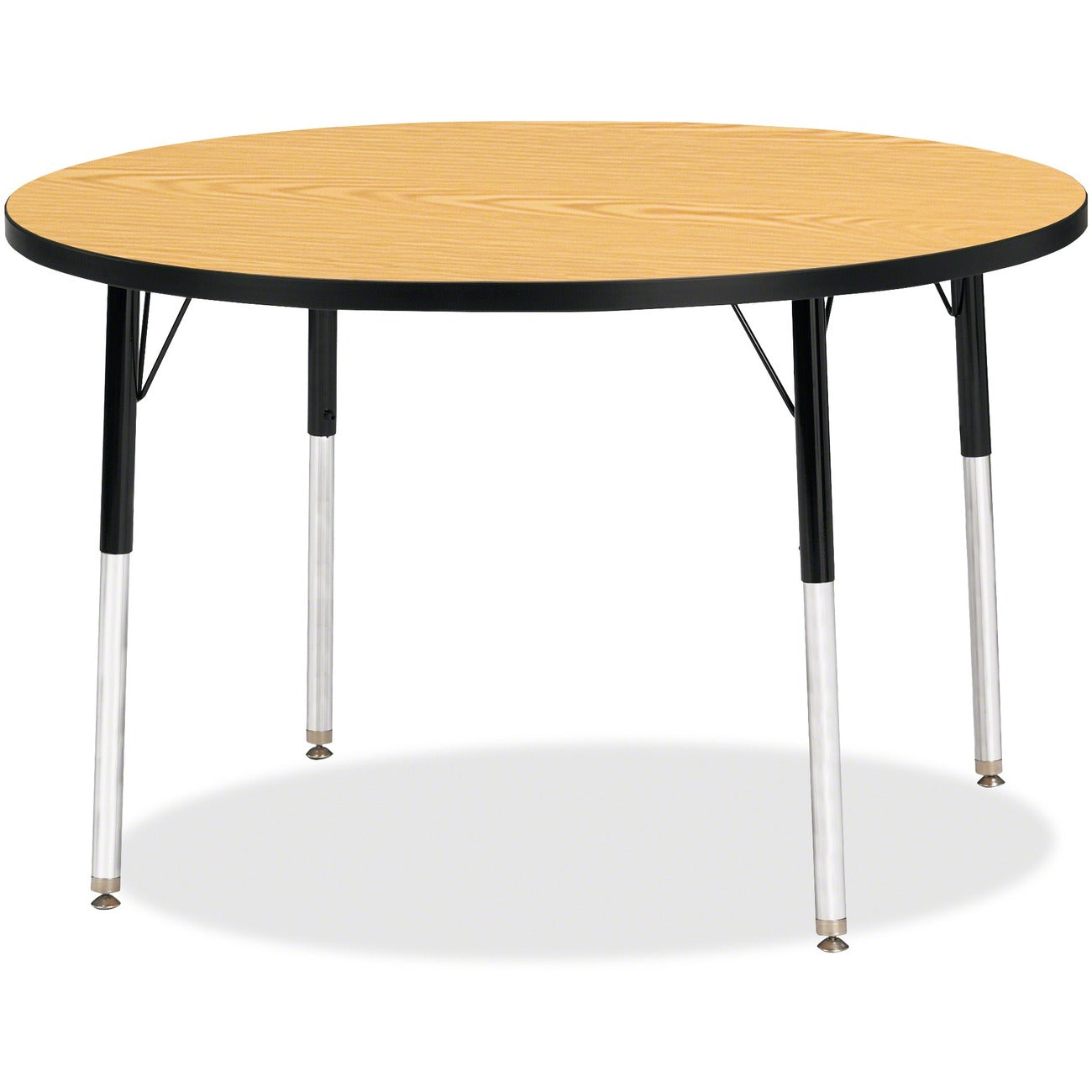 Activity Table 42 inch Round Oak Black