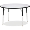 Activity Table 42 inch Round Gray Black