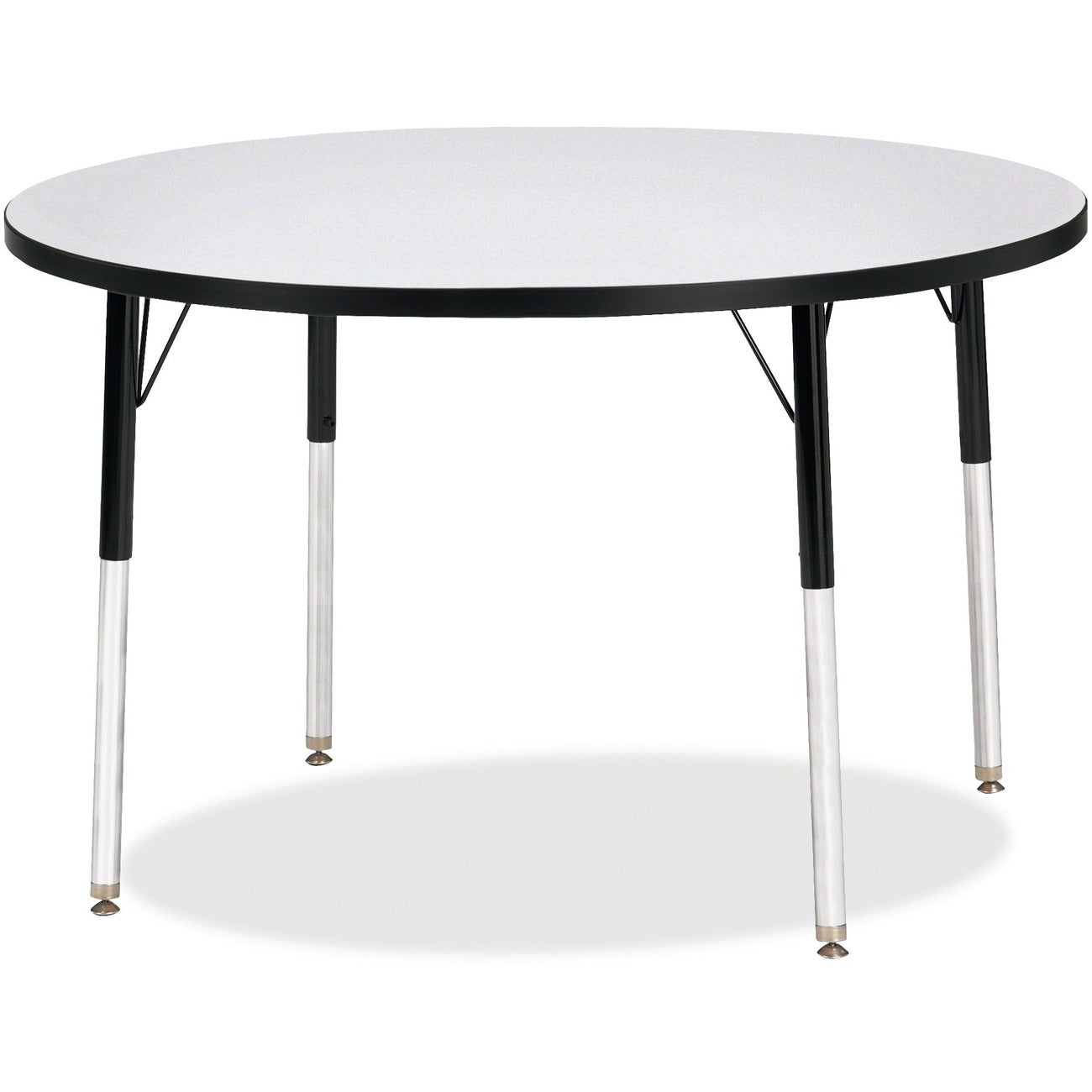 Activity Table 42 inch Round Gray Black