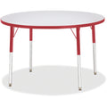 Activity Table 42 inch Round Gray Red