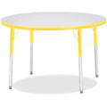 Activity Table 42 inch Round Gray Yellow