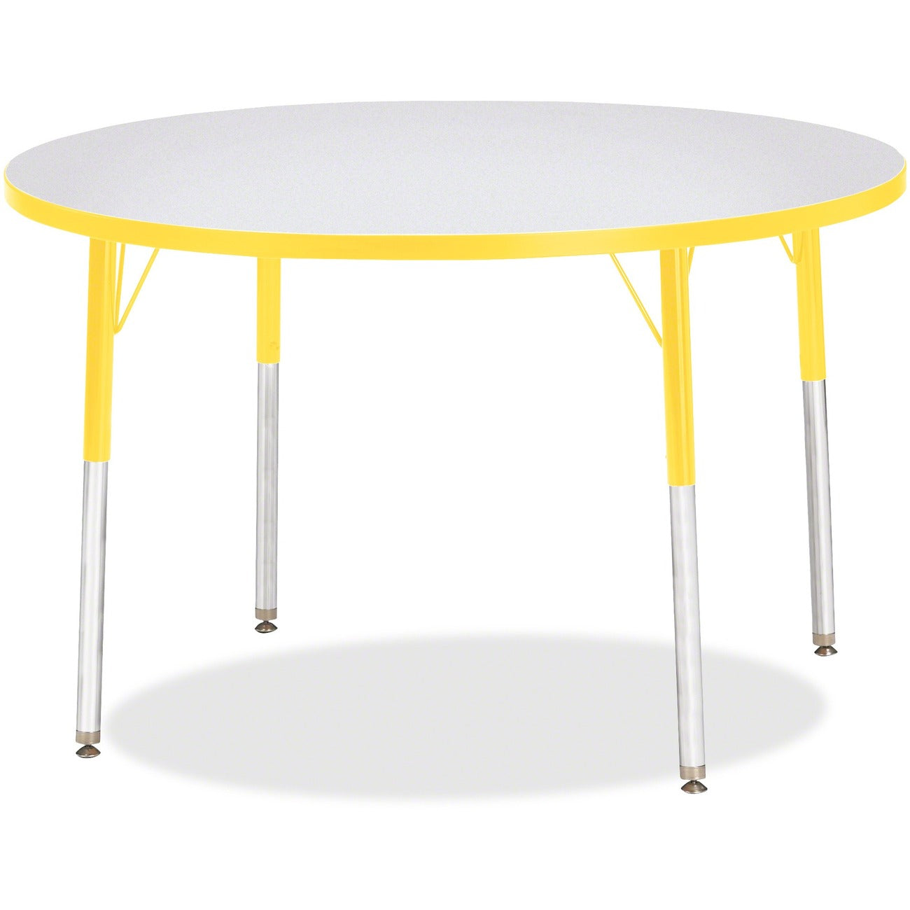 Activity Table 42 inch Round Gray Yellow