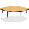 Table Six Leaf 60" Oak/Bk