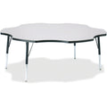 Six Leaf Table 60 inch Gray Black