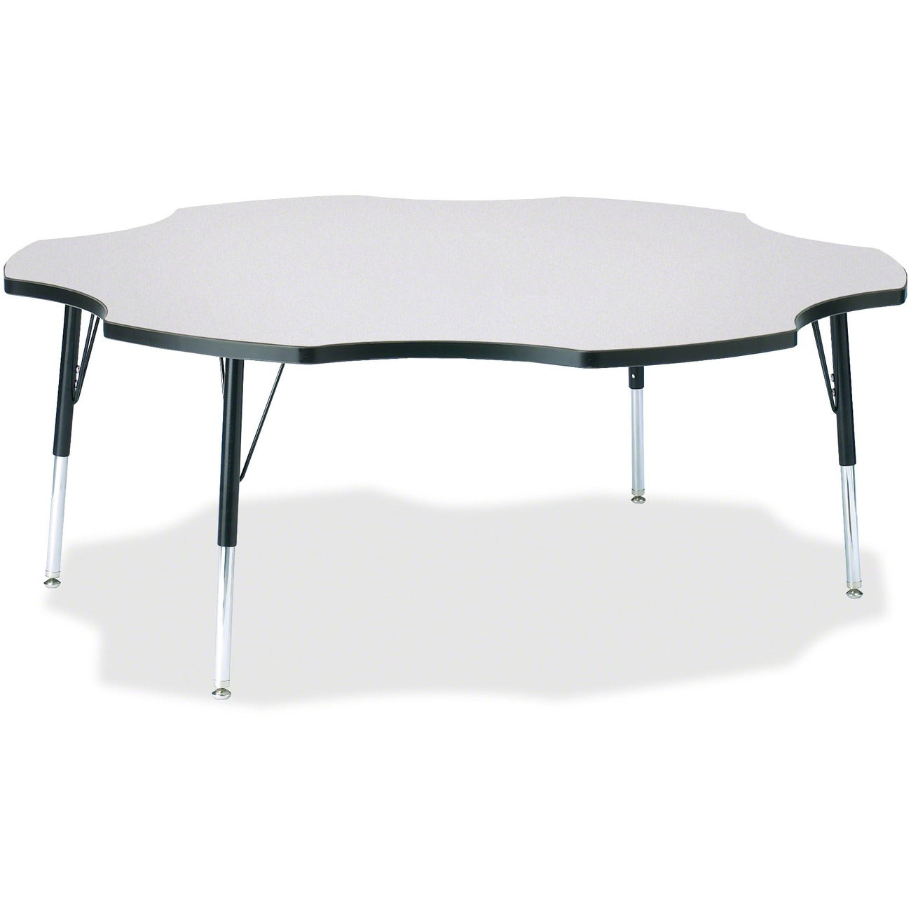 Six Leaf Table 60 inch Gray Black