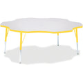 Six Leaf Table 60 inch Gray Yellow