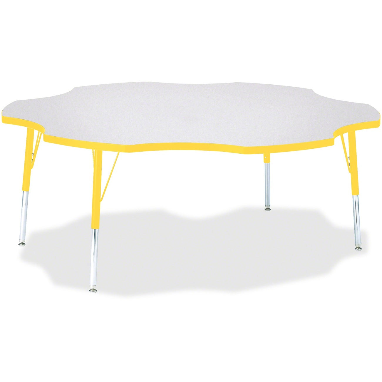 Six Leaf Table 60 inch Gray Yellow