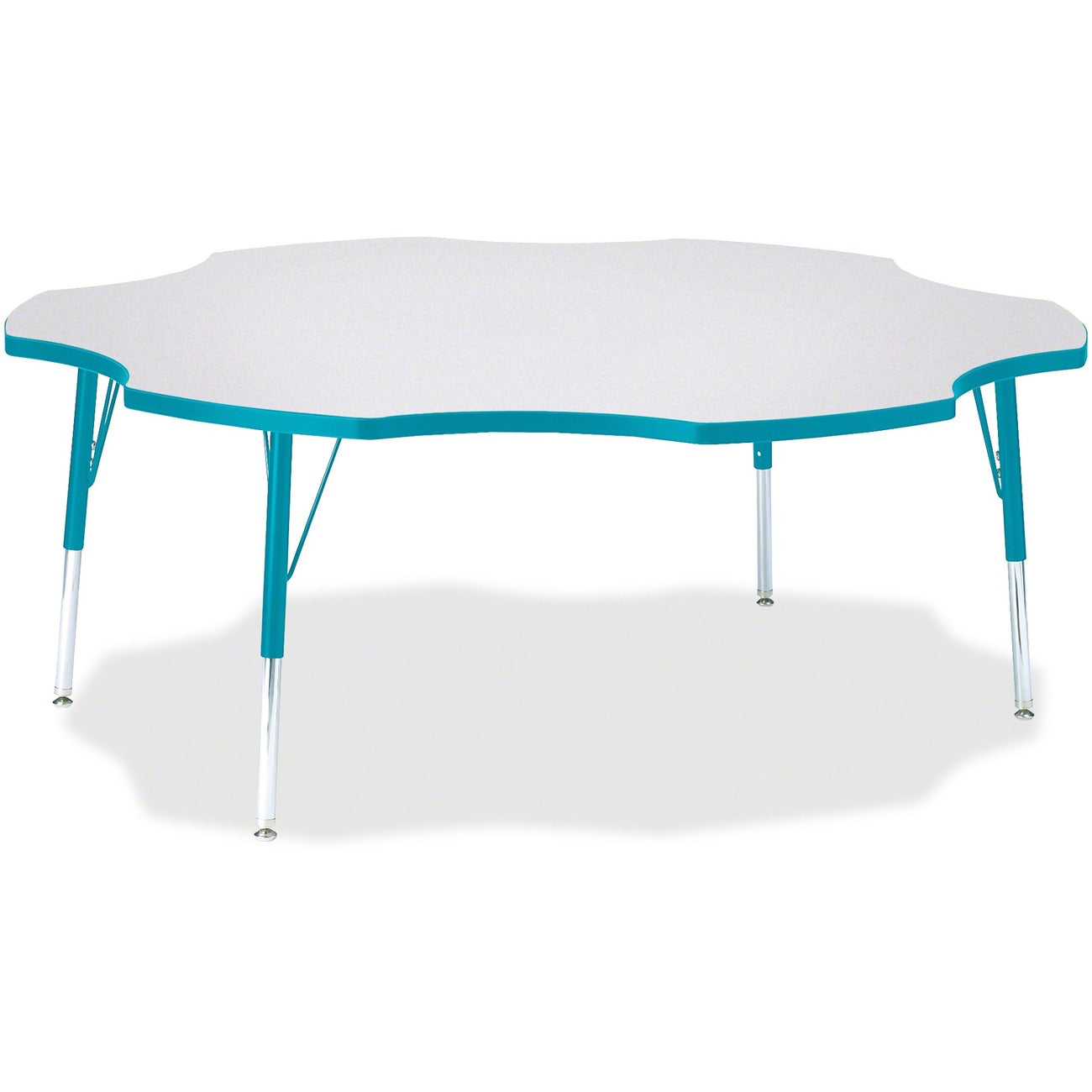 Six Leaf Table 60 inch Gray Teal