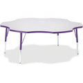 Six Leaf Table 60 inch Gray Purple