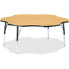 Table Six Leaf 60" Oak/Bk