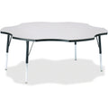Six Leaf Table 60 inch Gray Black