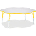 Six Leaf Table 60 inch Gray Yellow