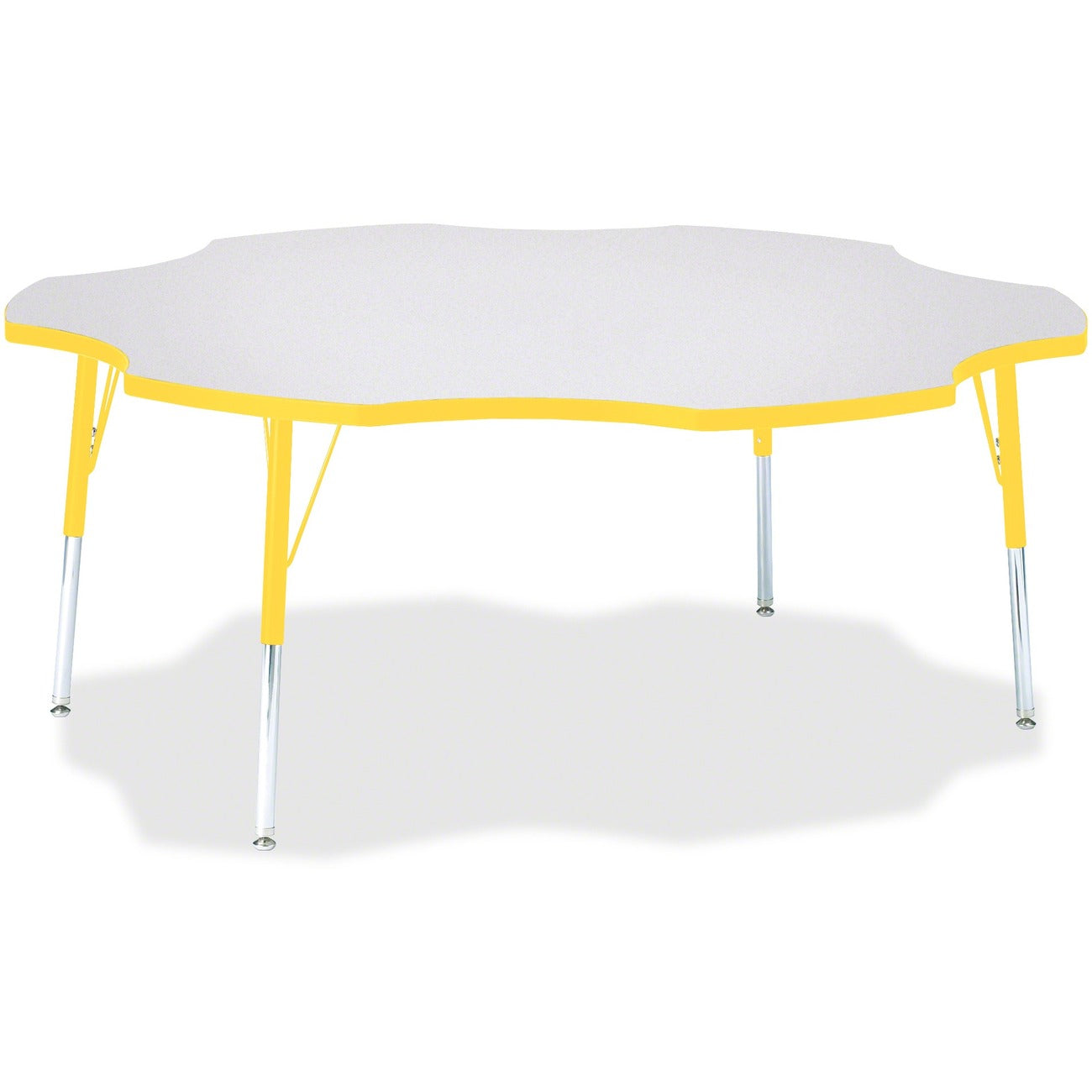 Six Leaf Table 60 inch Gray Yellow