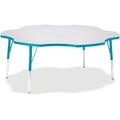 Six Leaf Table 60 inch Gray Teal