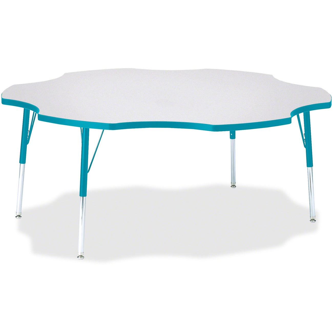 Six Leaf Table 60 inch Gray Teal