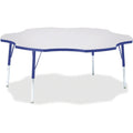 Six Leaf Table 60 inch Gray Blue