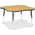 Four Leaf Table 48 inch Oak Black