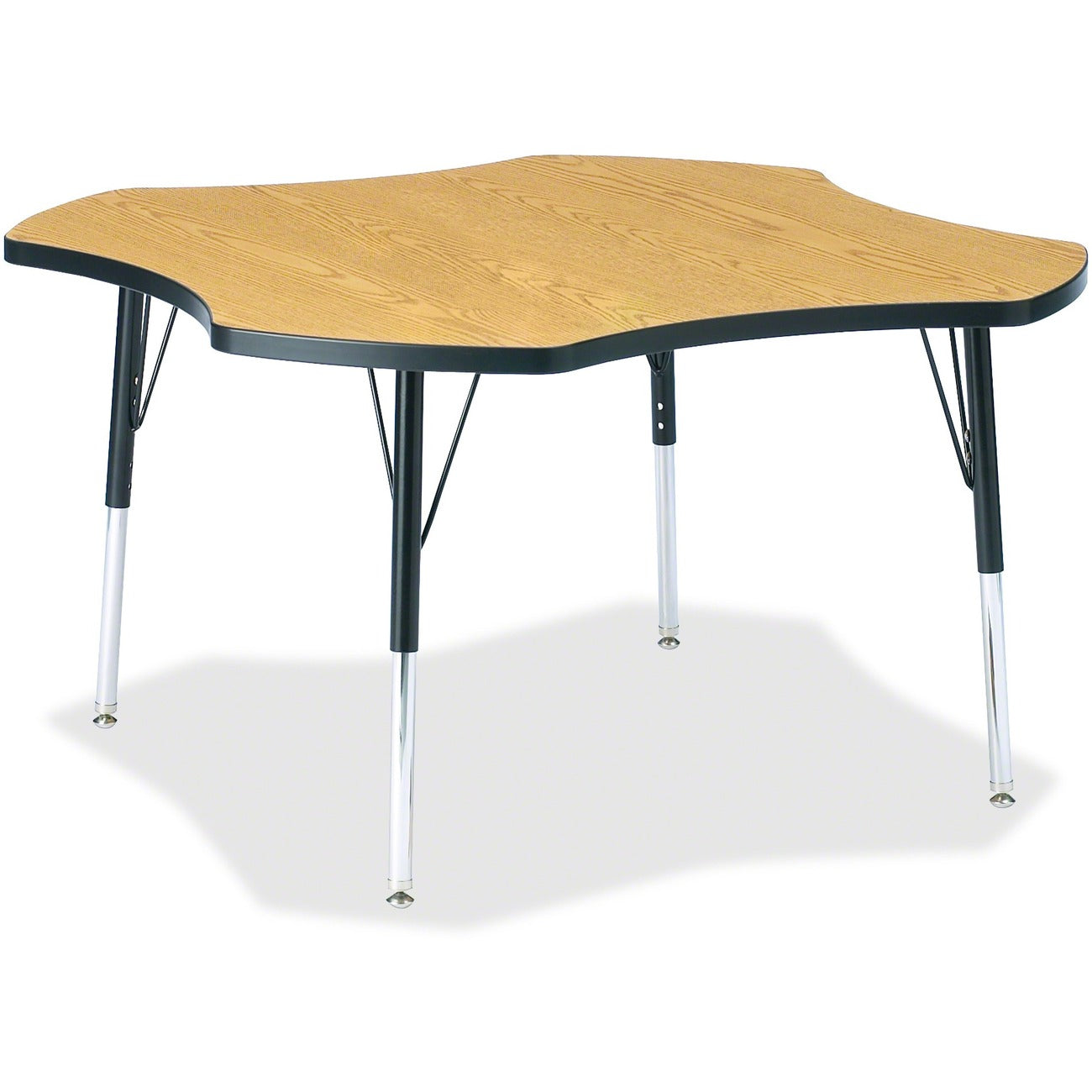 Four Leaf Table 48 inch Oak Black