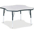 Four Leaf Table 48 inch Gray Black
