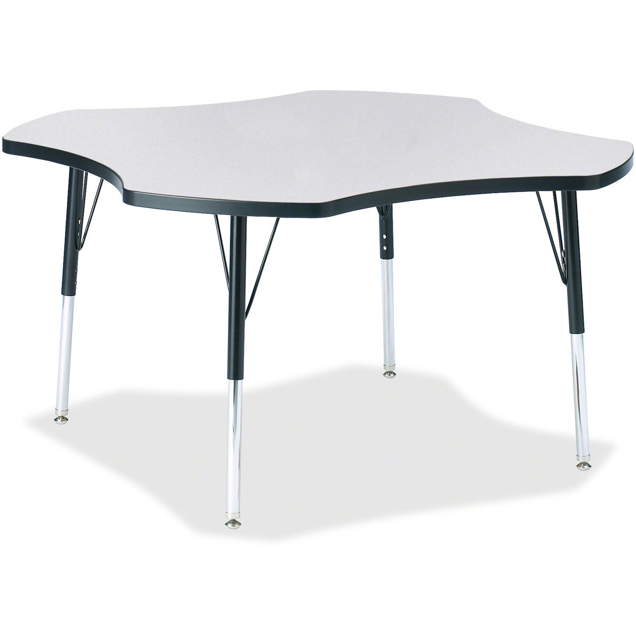 Four Leaf Table 48 inch Gray Black