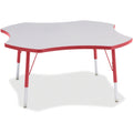 Four Leaf Table 48 inch Gray Red