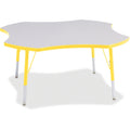 Four Leaf Table 48 inch Gray Yellow