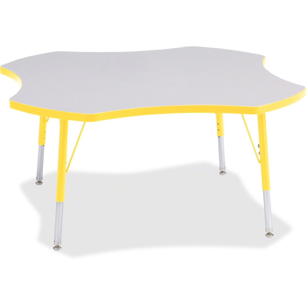 Four Leaf Table 48 inch Gray Yellow