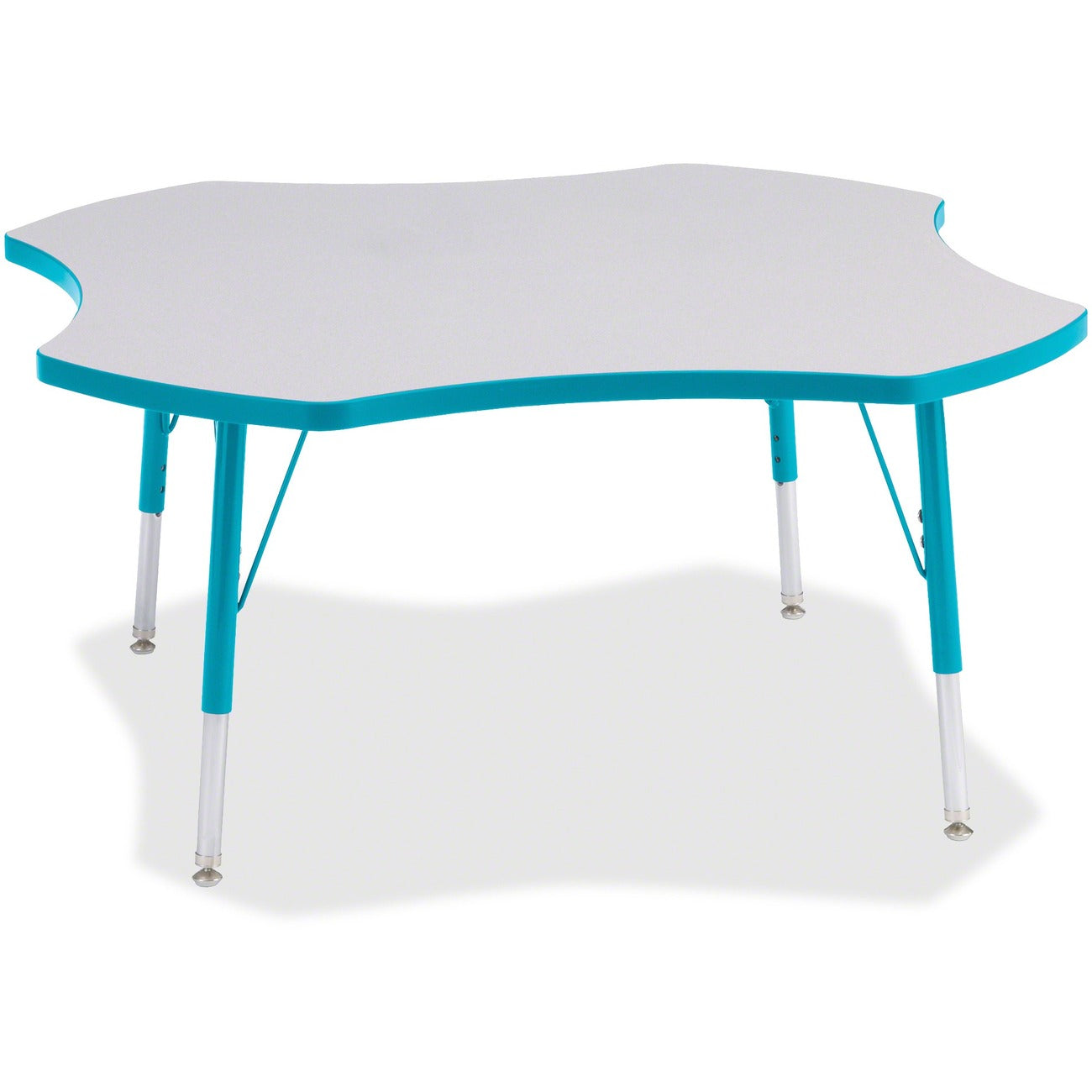 Four Leaf Table 48 inch Gray Teal