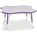 Four Leaf Table 48 inch Gray Purple