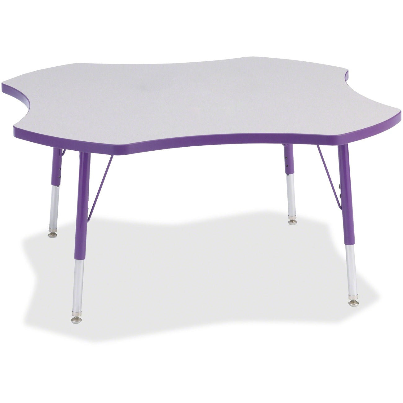 Four Leaf Table 48 inch Gray Purple