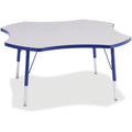 Four Leaf Table 48 inch Gray Blue