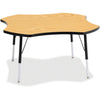 Table Four Leaf 48" Oak/Bk