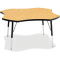 Four Leaf Table 48 inch Oak Black