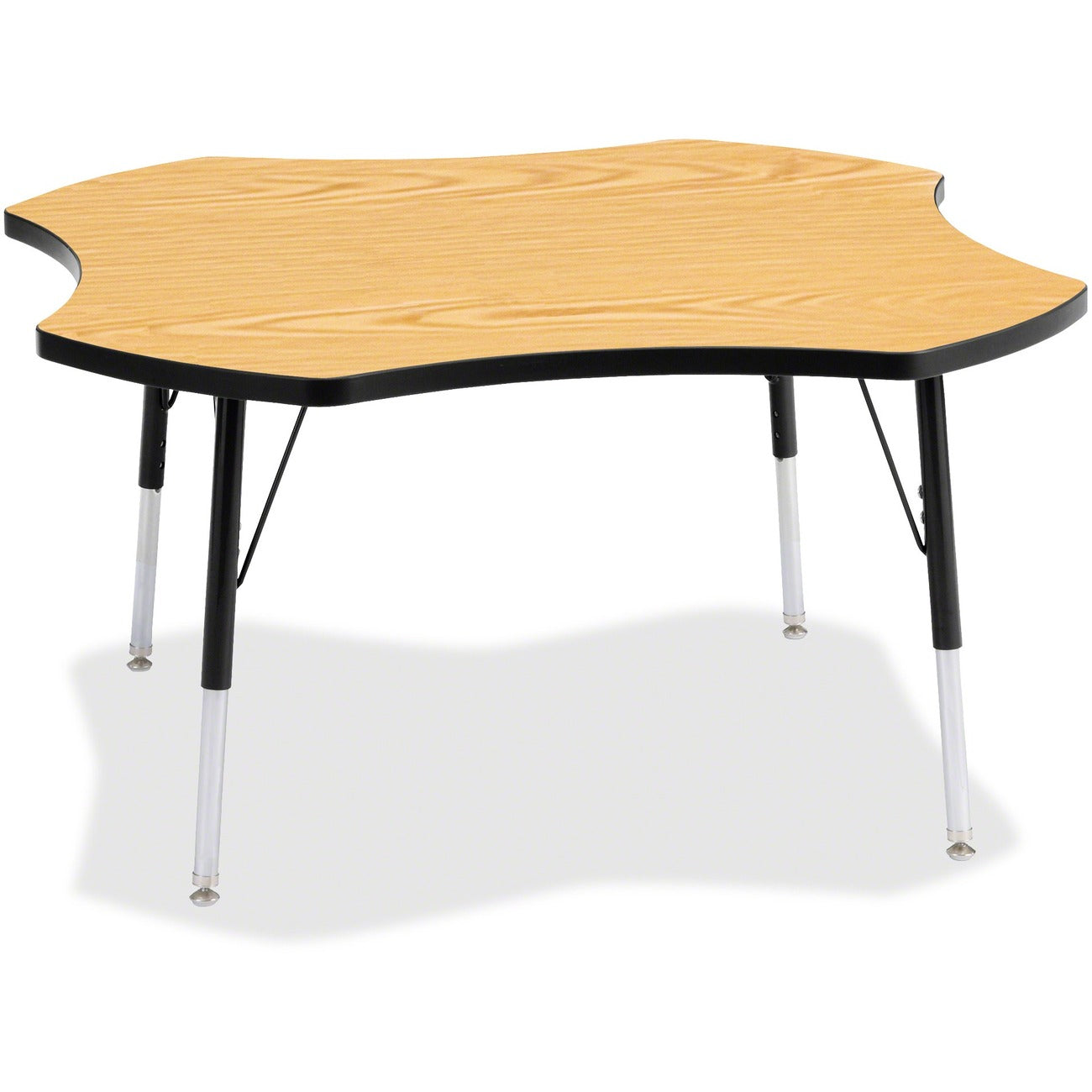 Four Leaf Table 48 inch Oak Black