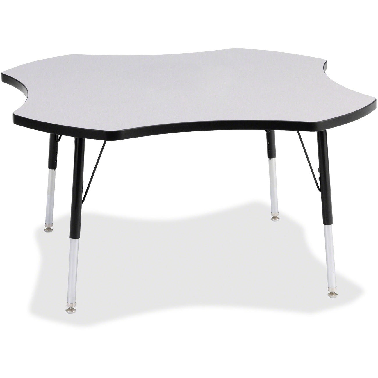 Four Leaf Table 48 inch Gray Black