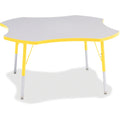 Four Leaf Table 48 inch Gray Yellow