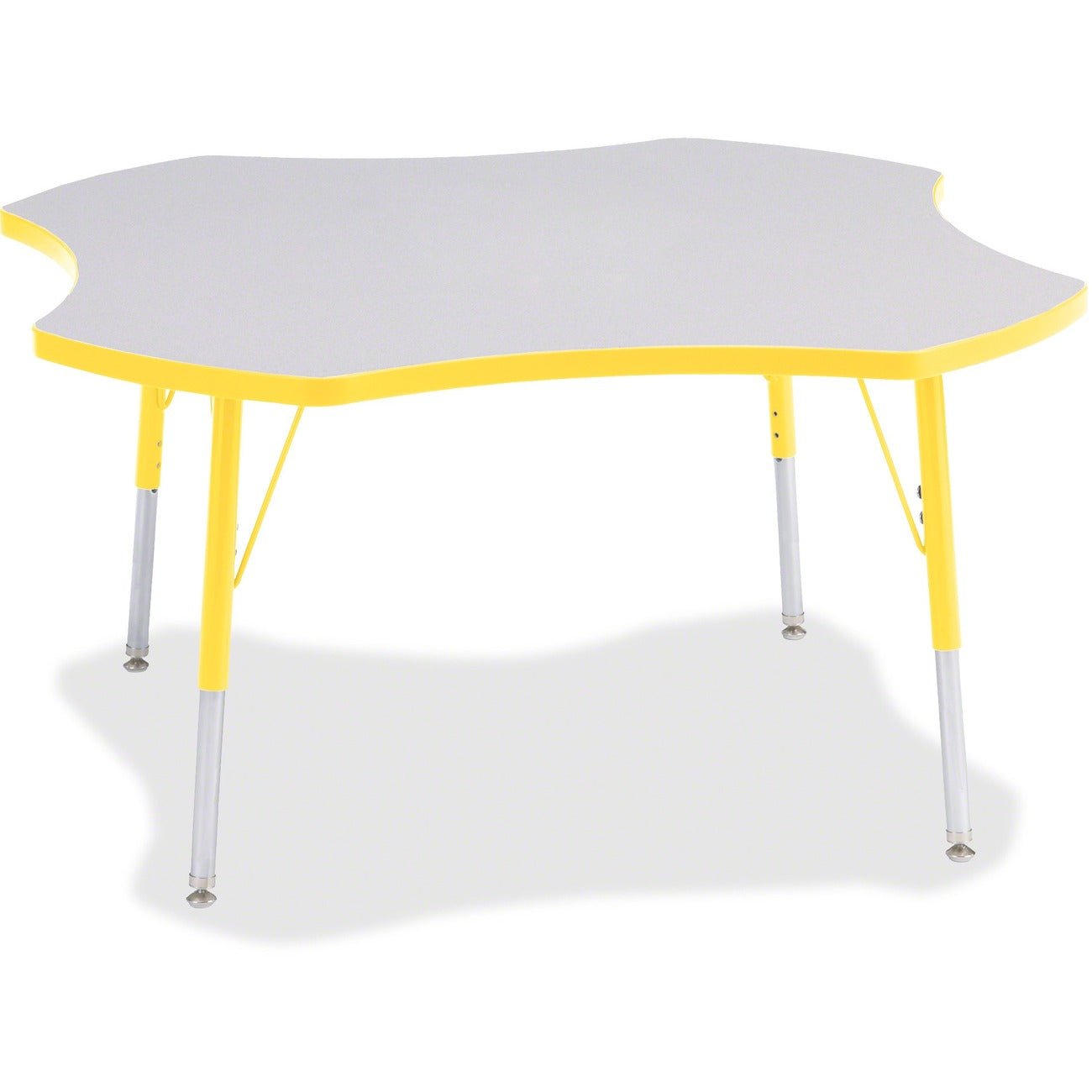 Four Leaf Table 48 inch Gray Yellow