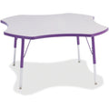 Four Leaf Table 48 inch Gray Purple