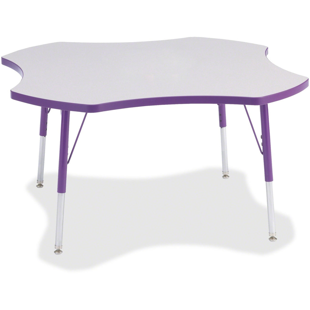 Four Leaf Table 48 inch Gray Purple