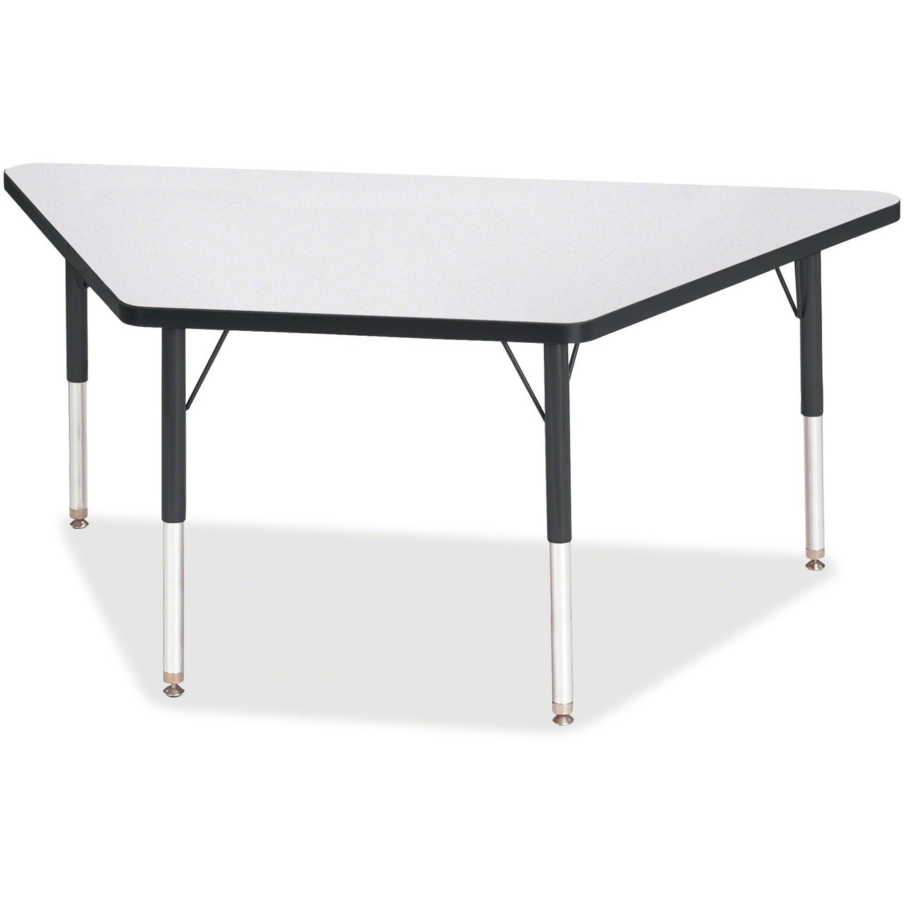 Trapezoid Table 30x60 Gray Black