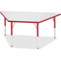Trapezoid Table 30x60 Gray Red