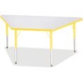 Trapezoid Table 30x60 Gray Yellow