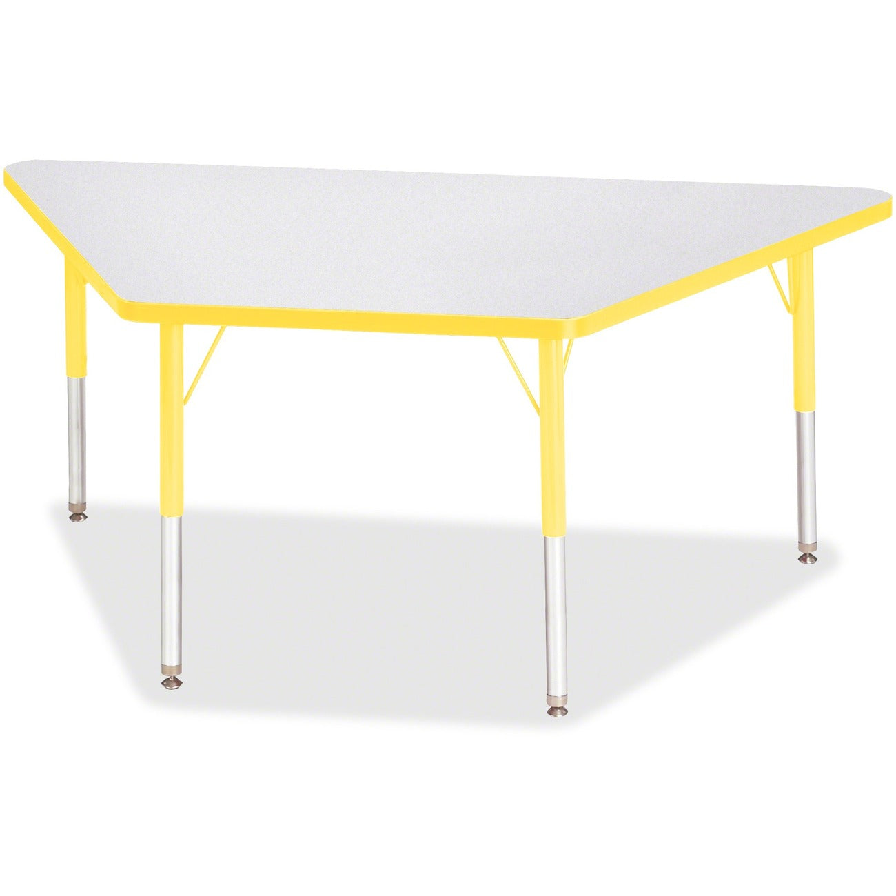 Trapezoid Table 30x60 Gray Yellow